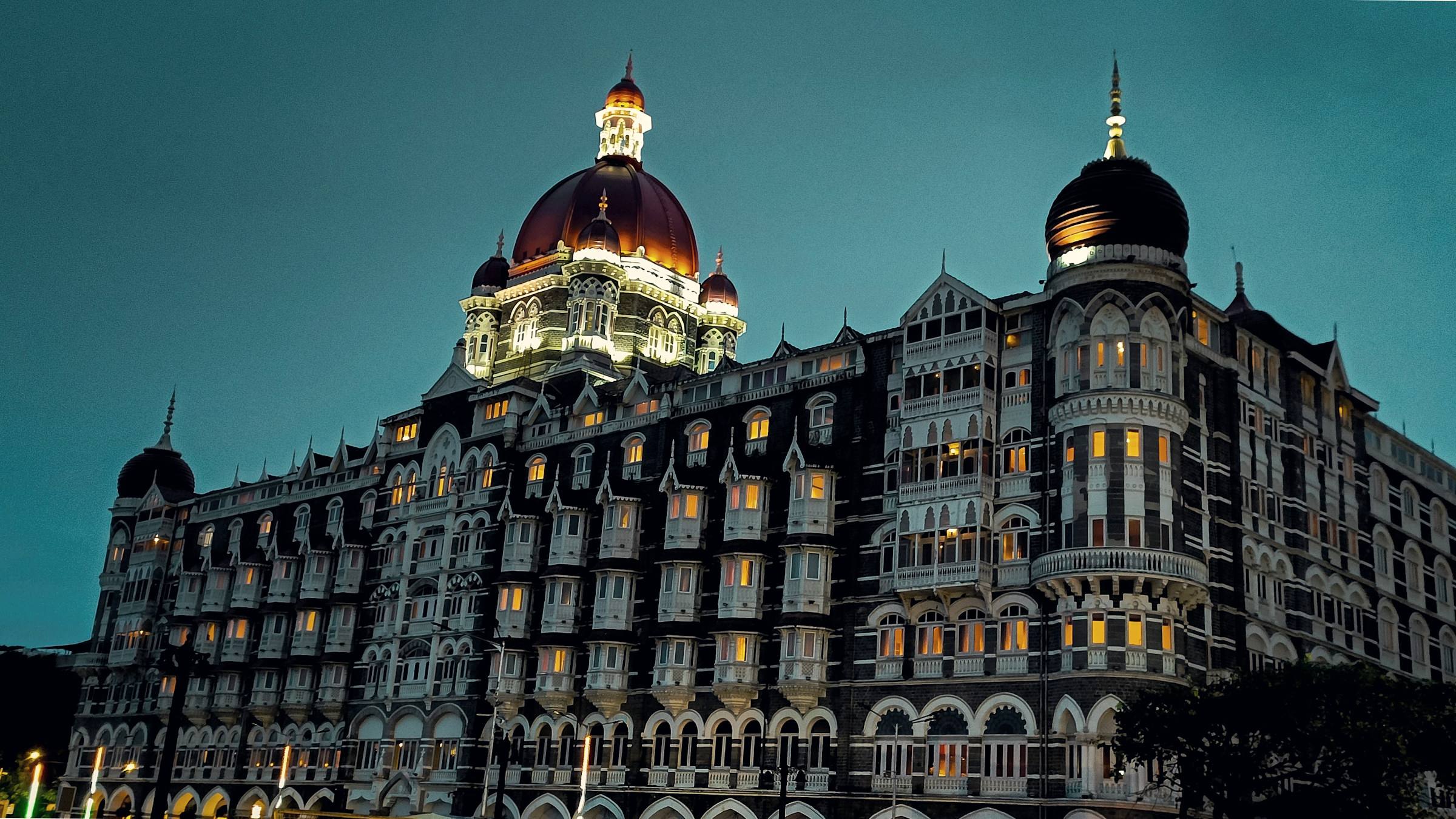 The Taj Mahal Palace, Mumbai, at night